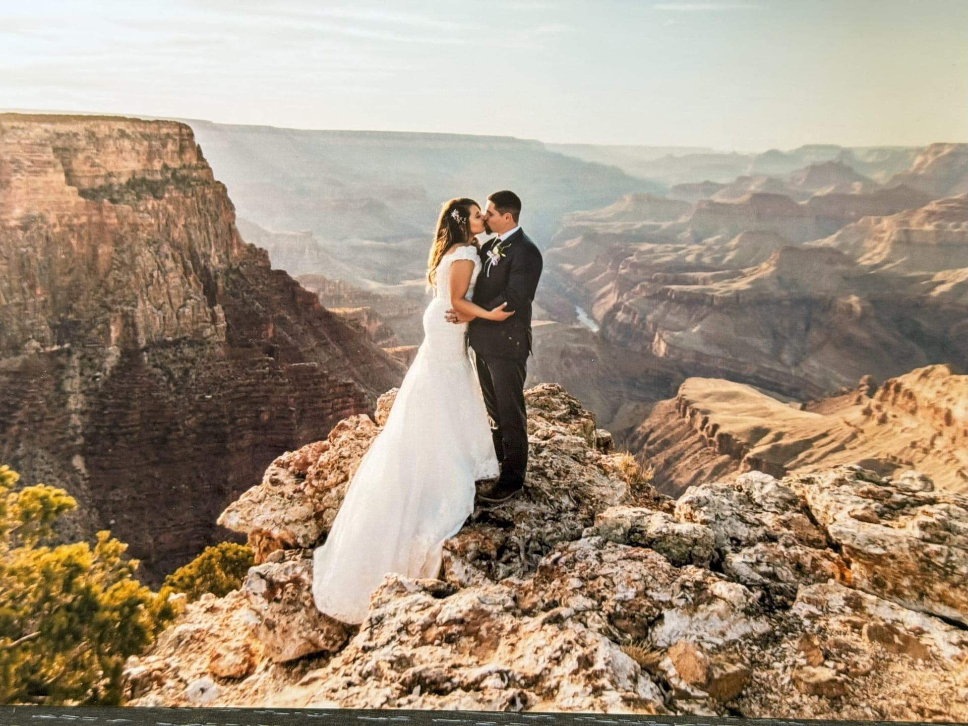 Wedding couple at canyon